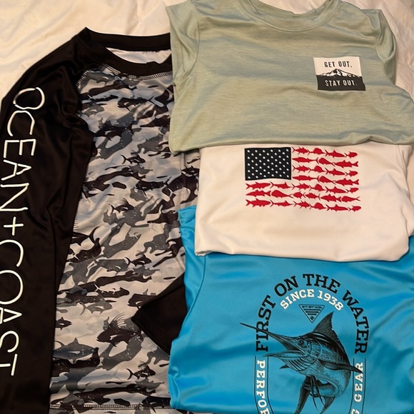 Other - Lot of 4 quick dry fishing shirts all fit 10/12 Boys